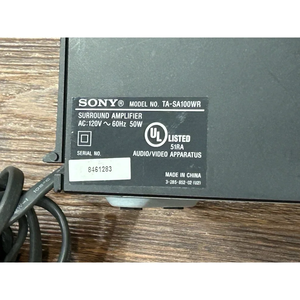 Sony S-AIR Surround Amplifier TA-SA100WR 2 Sur,‎ 1 Centre, 1 Front Speakers 5pcs